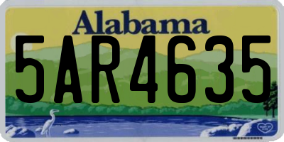 AL license plate 5AR4635
