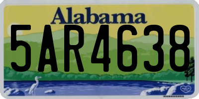 AL license plate 5AR4638