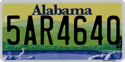AL license plate 5AR4640