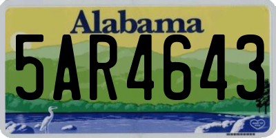AL license plate 5AR4643
