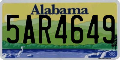 AL license plate 5AR4649
