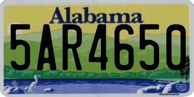 AL license plate 5AR4650
