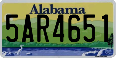 AL license plate 5AR4651