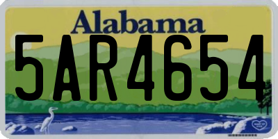 AL license plate 5AR4654