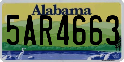 AL license plate 5AR4663
