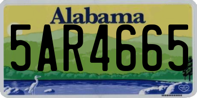 AL license plate 5AR4665