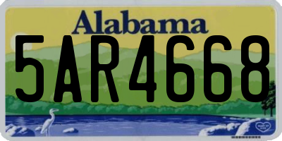 AL license plate 5AR4668