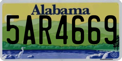 AL license plate 5AR4669
