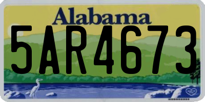AL license plate 5AR4673