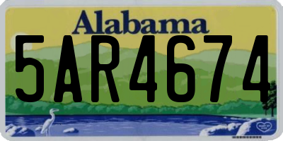 AL license plate 5AR4674