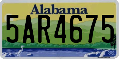 AL license plate 5AR4675