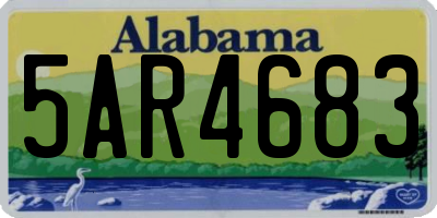 AL license plate 5AR4683