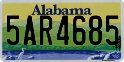 AL license plate 5AR4685