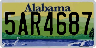AL license plate 5AR4687