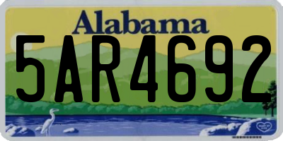 AL license plate 5AR4692