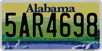 AL license plate 5AR4698