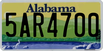 AL license plate 5AR4700