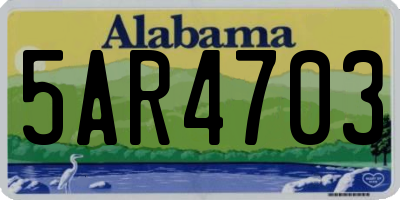 AL license plate 5AR4703