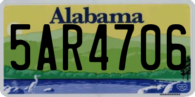 AL license plate 5AR4706