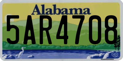 AL license plate 5AR4708