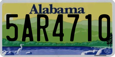 AL license plate 5AR4710