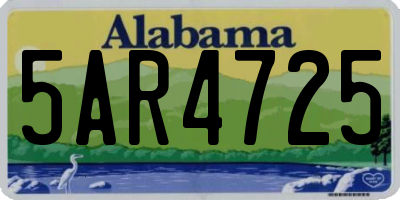 AL license plate 5AR4725