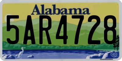 AL license plate 5AR4728