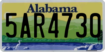 AL license plate 5AR4730