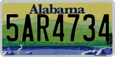 AL license plate 5AR4734