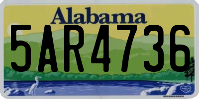 AL license plate 5AR4736