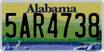 AL license plate 5AR4738