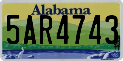 AL license plate 5AR4743
