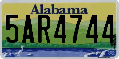 AL license plate 5AR4744