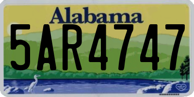 AL license plate 5AR4747