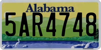 AL license plate 5AR4748