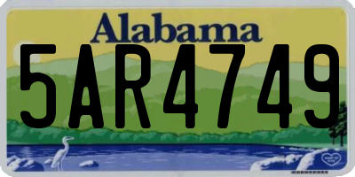 AL license plate 5AR4749