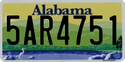 AL license plate 5AR4751