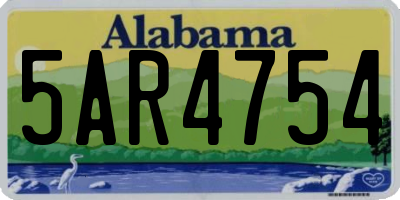 AL license plate 5AR4754