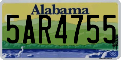 AL license plate 5AR4755