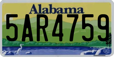AL license plate 5AR4759