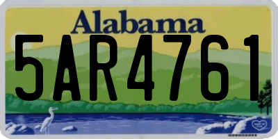 AL license plate 5AR4761