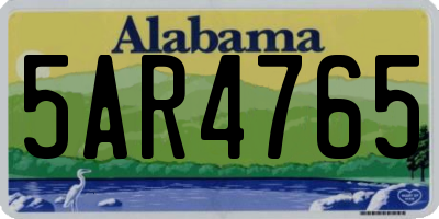 AL license plate 5AR4765