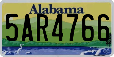 AL license plate 5AR4766