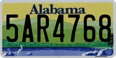 AL license plate 5AR4768