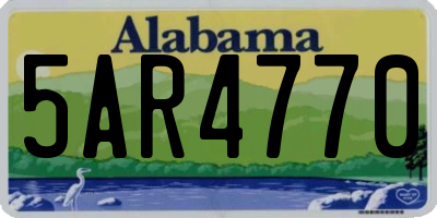 AL license plate 5AR4770
