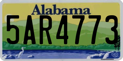 AL license plate 5AR4773