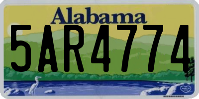 AL license plate 5AR4774