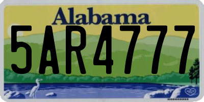 AL license plate 5AR4777