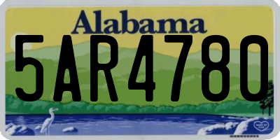 AL license plate 5AR4780