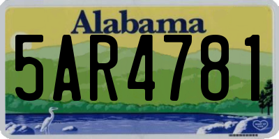 AL license plate 5AR4781